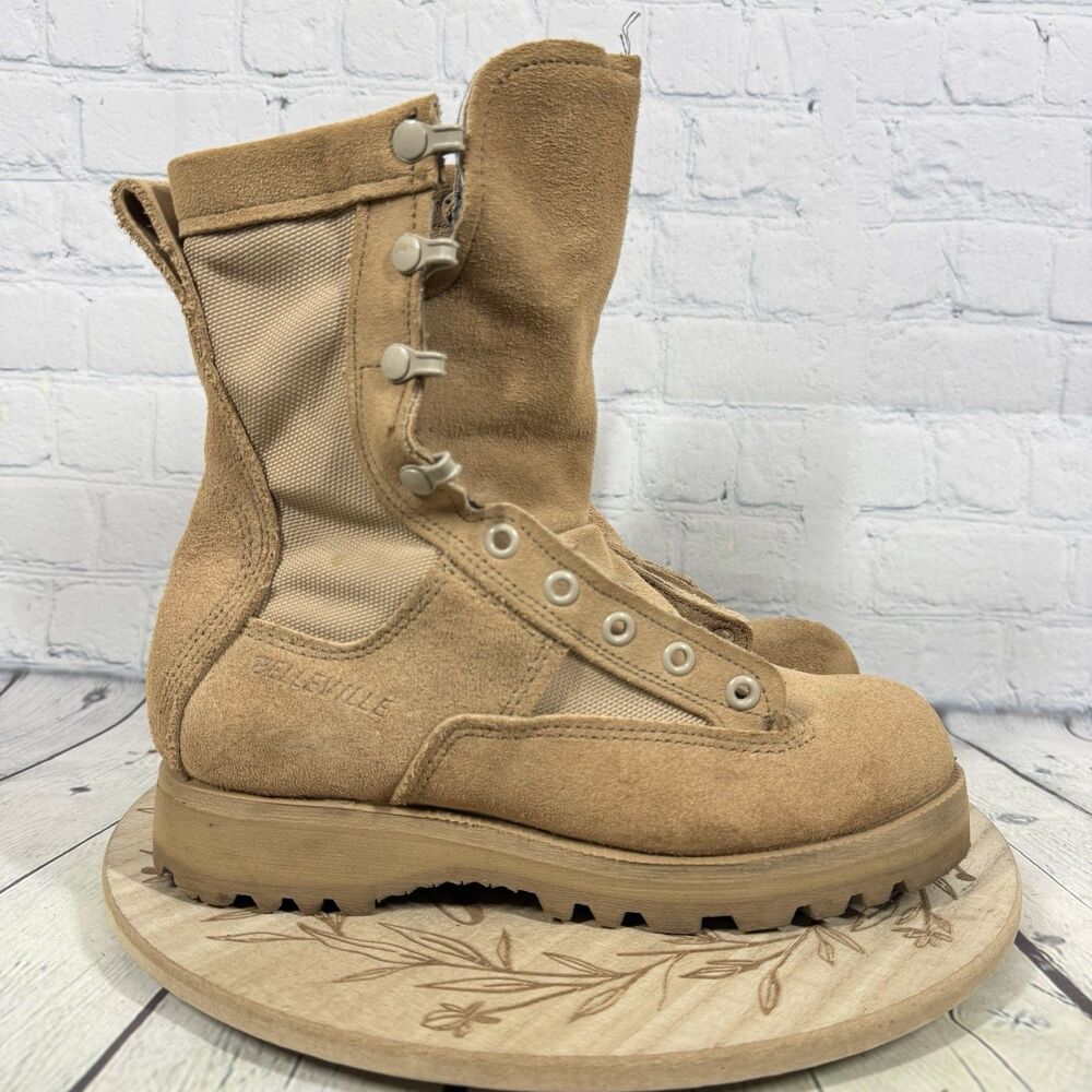 Belleville 790G Gore-Tex Vibram Military Combat Boots Tan Tactical Made USA 4.5R - Picture 2 of 15